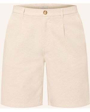 COLOURS & SONS Chinoshorts mit Leinen - Natur