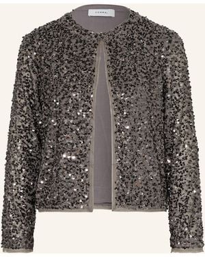Comma, Blazer mit Pailletten - Grau