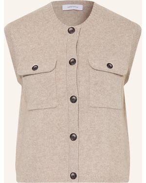 DARLING HARBOUR Strickweste mit Cashmere - Natur