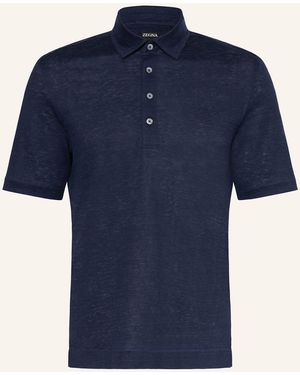 ZEGNA Leinen-Poloshirt - Blau