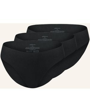 erlich textil 3er Pack Light Touch Slip aus weichem Modal - nahtlose Kanten - Schwarz