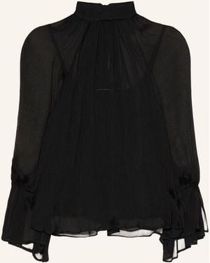 Luisa Cerano Schluppenbluse - Schwarz