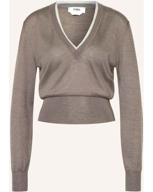 Fendi Pullover CASH mit Cashmere und Seide - Natur