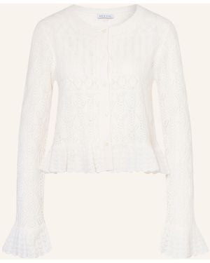Mrs & HUGS Strickjacke mit Cashmere - Natur