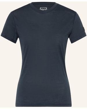Super.natural Funktionswäsche-Shirt SIERRA140 mit Merinowolle - Blau