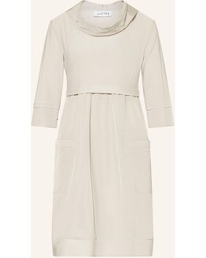 Joseph Ribkoff Kleid mit 3/4-Arm im Materialmix - Natur
