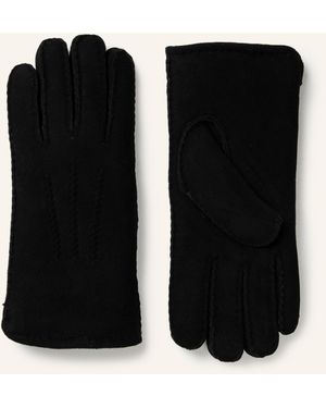 STROKESMAN'S Handschuhe mit Echtfell - Schwarz