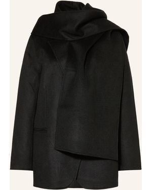 Sandro Blazer mit abnehmbarem Schal - Schwarz