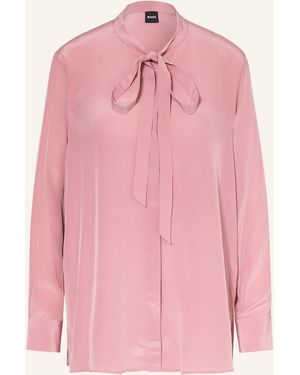BOSS Schluppenbluse BRYON aus Seide - Pink