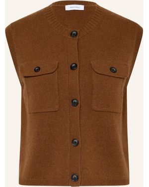 DARLING HARBOUR Strickweste mit Cashmere - Braun