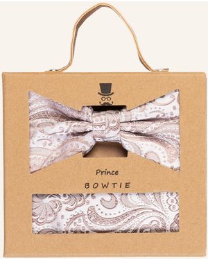 Prince BOWTIE Set: Fliege und Einstecktuch - Natur