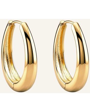 Pompidou Creolen DIVINE OVAL HOOPS by GLAMBOU - Mettallic