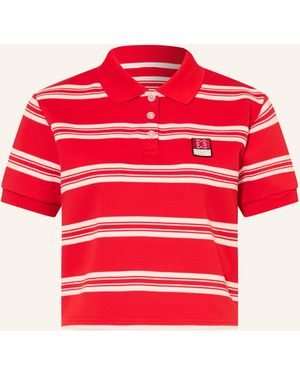 Karo Kauer Piqué-Poloshirt - Rot