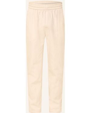 NOWADAYS Hose im Jogging-Stil Regular Fit mit Leinen - Natur