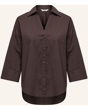 ONLY Bluse mit 3/4-Arm - Braun