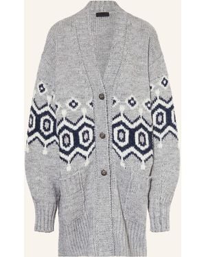 Liu Jo Strickjacke mit Glitzergarn - Grau