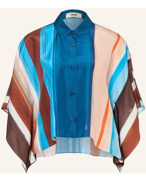 Fendi Hemdbluse aus Seide - Blau