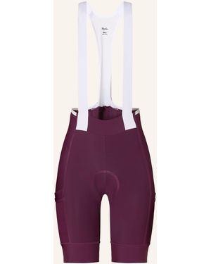 Rapha Radhose BREVET ELEMENT CARGO mit Trägern und gepolstertem Einsatz - Lila