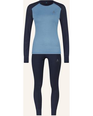 Odlo Funktionswäsche-Set ACTIVE WARM - Blau