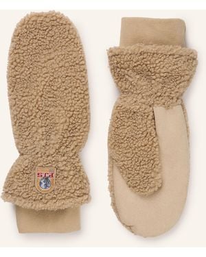 Parajumpers Fäustlinge ILOVA aus Teddyfell - Natur