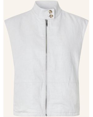 Samsøe & Samsøe Jeansweste SAKAILA mit Leinen - Weiß
