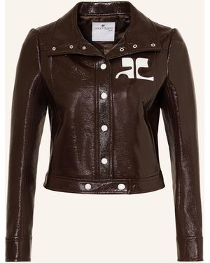 Courreges Jacke in Lederoptik - Mehrfarbig
