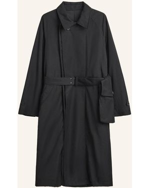 Y-3 MANTEL AUS GESPONNENEM NYLON - Schwarz