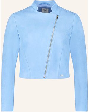 BETTY&CO Cropped-Jacke in Lederoptik - Blau