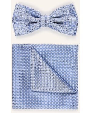 Prince BOWTIE Set: Fliege und Einstecktuch - Blau