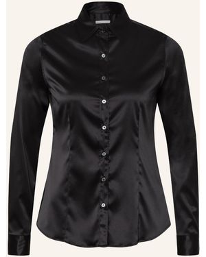 Robert Friedman Hemdbluse AGATA aus Satin - Schwarz