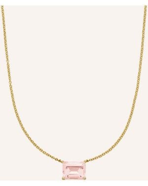 VEYNOU Halskette ROSIE aus 14kt. Gelbgold und 1.00ct. Lab-Grown Morganit - Natur