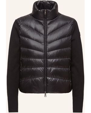 Moncler Daunenjacke im Materialmix - Schwarz