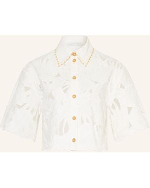 Zimmermann Hemdbluse aus Lochspitze - Natur