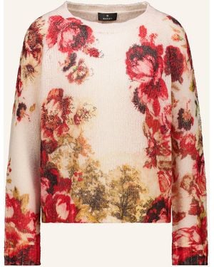 Monari Pullover mit Schmucksteinen - Rot