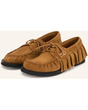 JW Anderson Bootsschuhe mit Rüschen - Braun