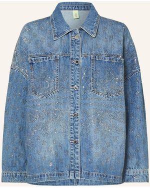 Liu Jo Jeansjacke mit Schmucksteinen - Blau