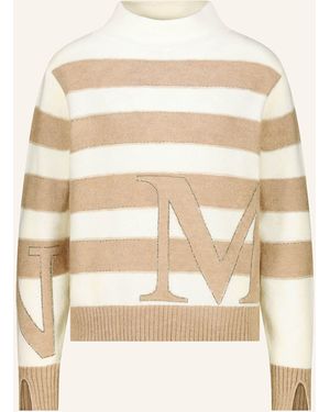 Monari Pullover mit Schmucksteinen - Natur