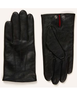 HUGO Lederhandschuhe JAAN - Schwarz