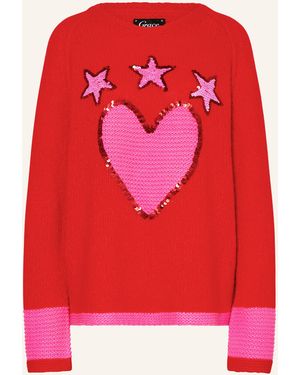 Grace Pullover mit Pailletten - Rot