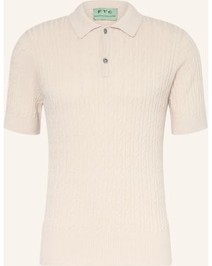 FTC Cashmere Strick-Poloshirt - Natur