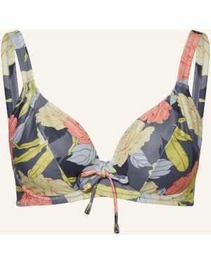 LIDEA® Bügel-Bikini-Top FLOWER NOSTALGIA - Blau