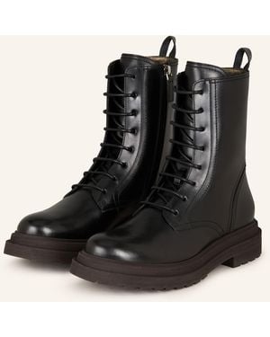 Brunello Cucinelli Schnürboots mit Schmucksteinen - Schwarz