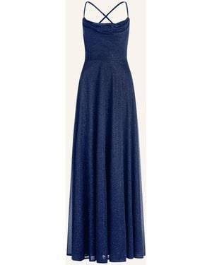 SUDDENLY Princess Abendkleid mit Glitzergarn und Cut-out - Blau