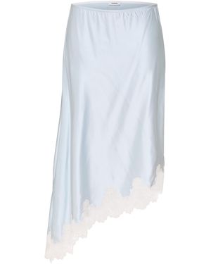 Sandro Satinrock mit Spitze - Blau
