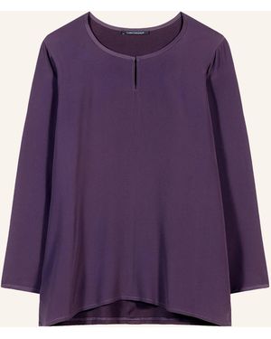 Luisa Cerano Blusenshirt im Materialmix mit 3/4-Arm - Lila