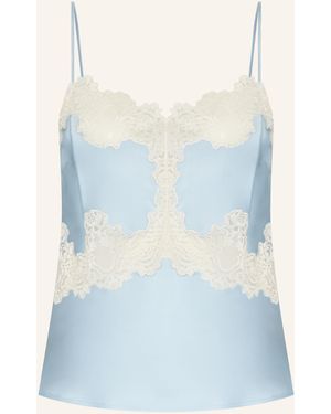 Sandro Satintop mit Spitze - Blau