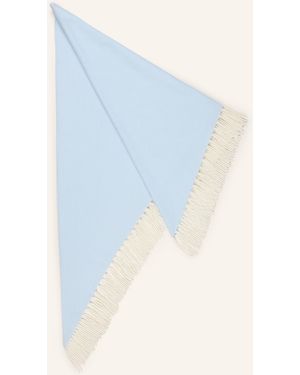 Herzen's Dreieckstuch mit Cashmere - Blau