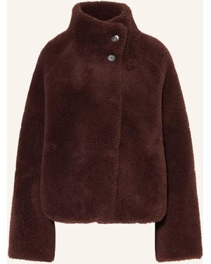 STUDIO AR Teddyfell-Jacke MALLOW zum Wenden - Braun
