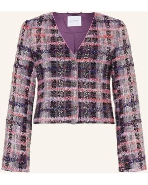 Rich & Royal Bouclé-Blazer mit Glitzergarn - Lila