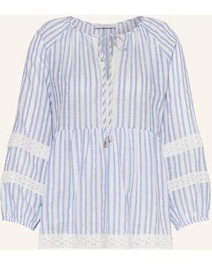FROGBOX Blusenshirt mit Spitze - Blau